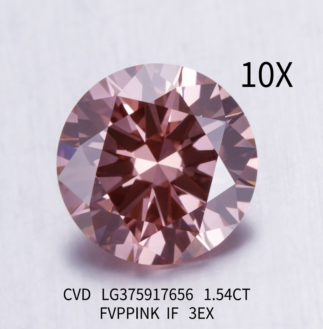 Messi Jewelry - Messi jewelry customize men made fancy colored red diamond lab grown pink diamonds Pink 12