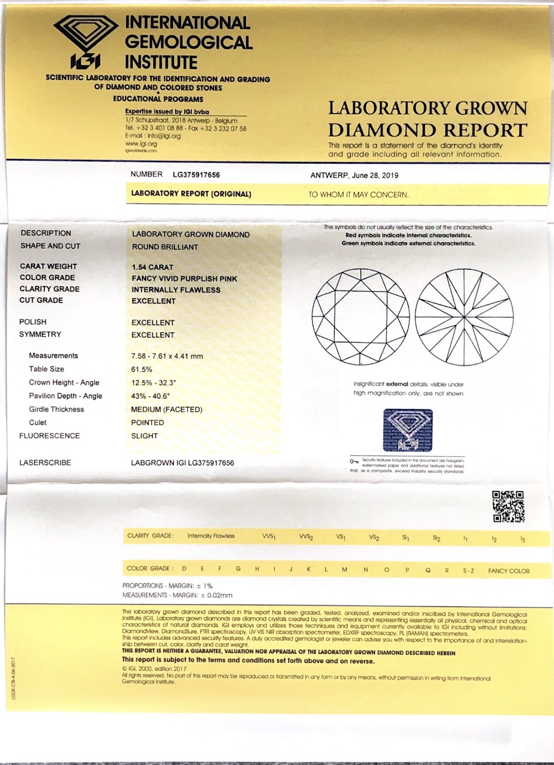 Messi Jewelry - Messi jewelry customize men made fancy colored red diamond lab grown pink diamonds Pink 14