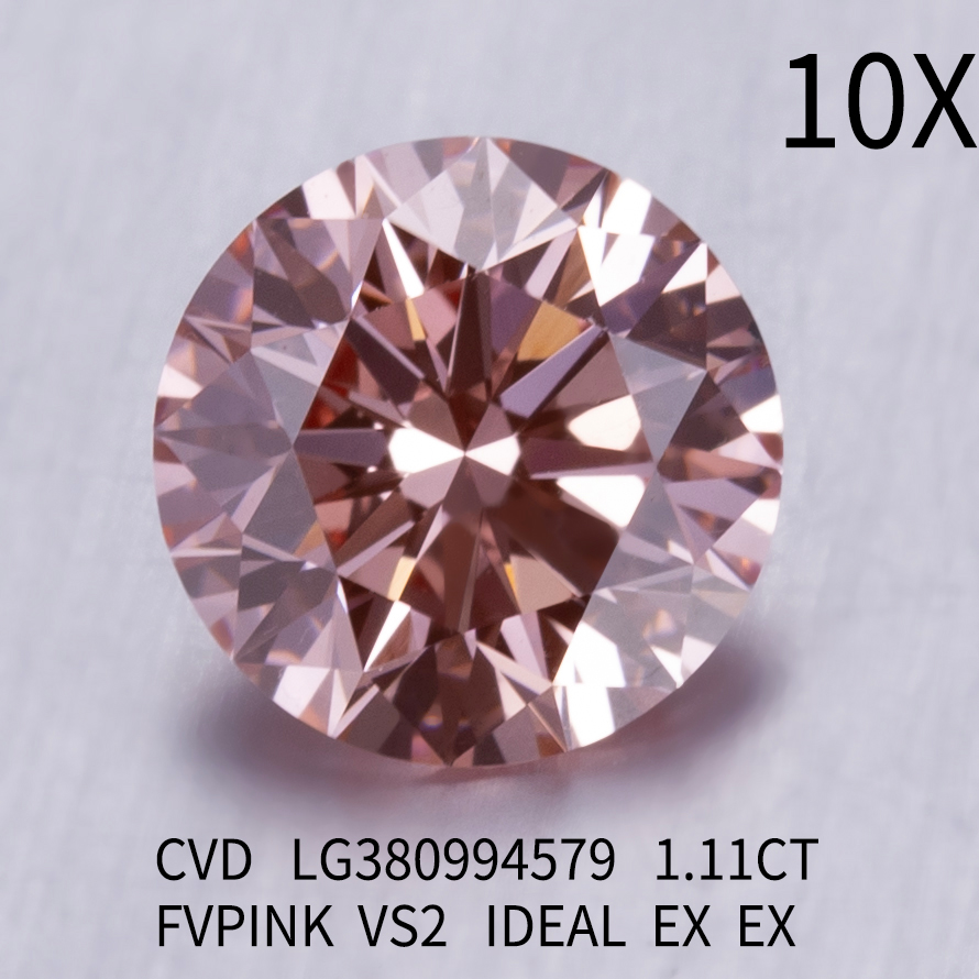 Messi Jewelry - Messi jewelry customize men made fancy colored red diamond lab grown pink diamonds Pink 10