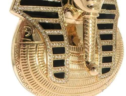 Custom 10K Gold Pharaoh Pendant with Lab Diamonds - Hip Hop Gold Pendants 6
