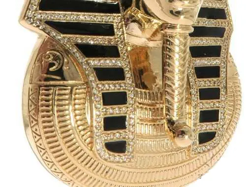 Custom 10K Gold Pharaoh Pendant with Lab Diamonds - Hip Hop Gold Pendants 6