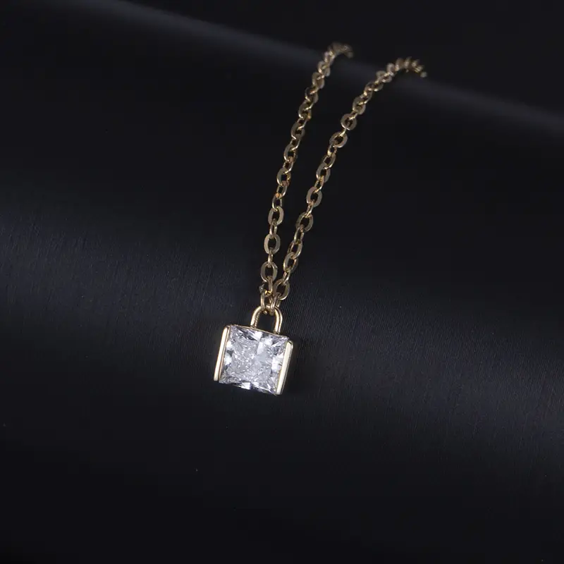 Messi Jewelry | bulk production moissanite bezel necklace factory 4