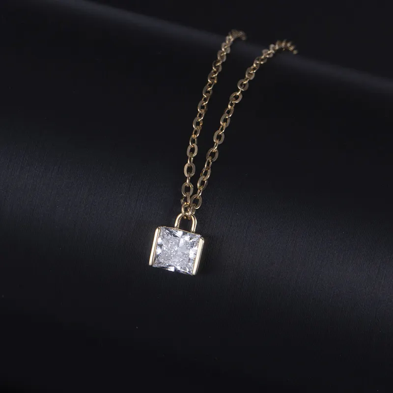 Custom moissanite solitaire pendant series Manufacturer | Messi Jewelry 4