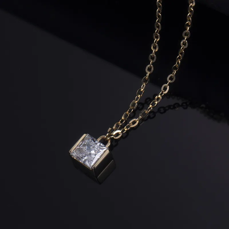 Custom moissanite solitaire pendant series Manufacturer | Messi Jewelry 5
