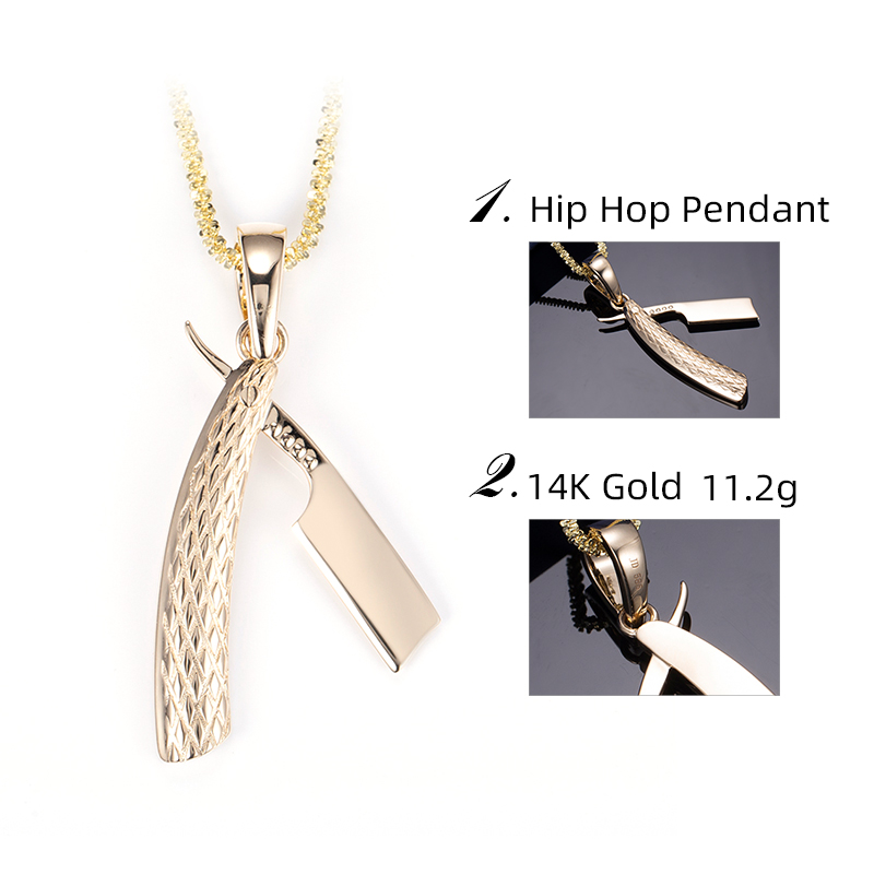 Gioielli Messi - Gioielli Messi Decorazione in oro giallo 14K CIPPENTI CON INSIPENDO CLASSO VINTAGE CLASSO DI VINTAGE CLASSO 12