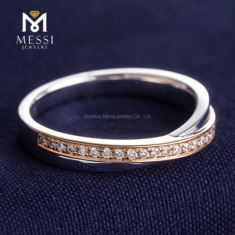 Messi Jewelry - Messi Jewelry diamond rings in 18k white and ros gold couple rings cross bands wedding engagement rings Wedding Band 12