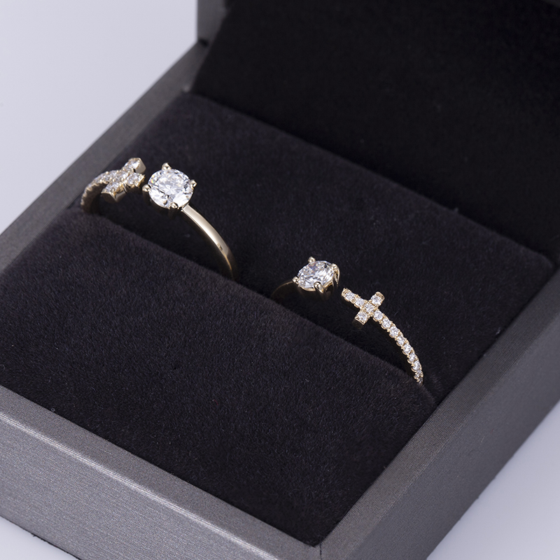  Customized Fashion Jewelry engagement wedding ring 14/18K gold gold jewelry lab grown diamond ring manufacturers From China | Messi Jewelry 