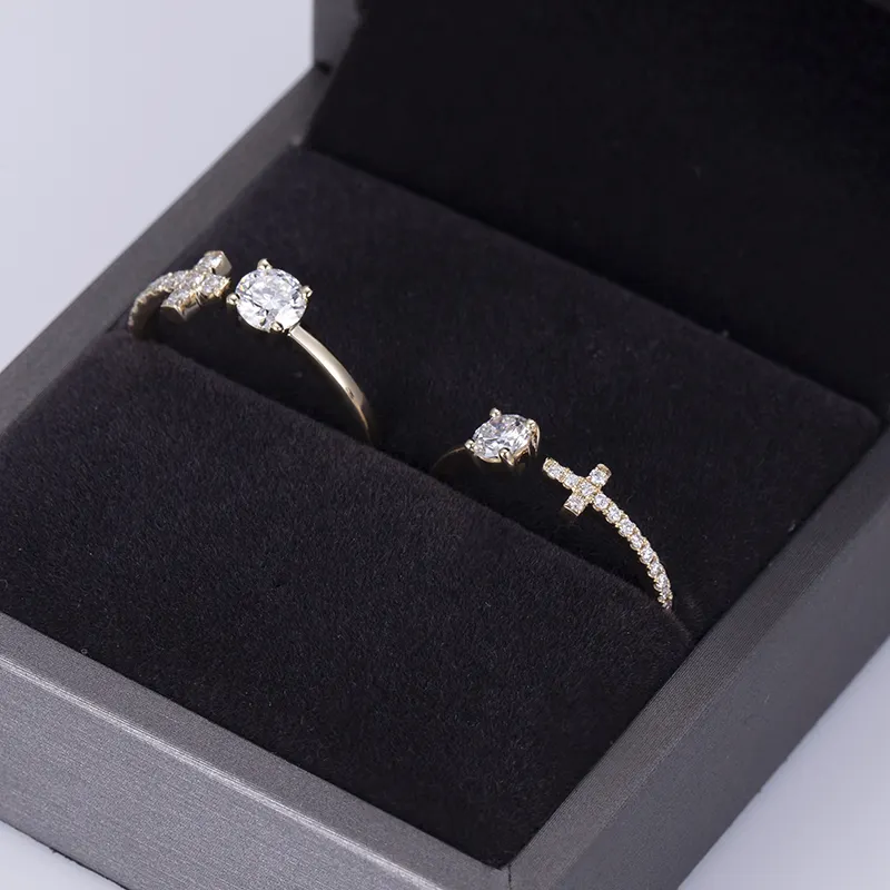 Cincin Pertunangan Berlian Buatan Makmal Barang Kemas Messi dengan Harga Berpatutan 2