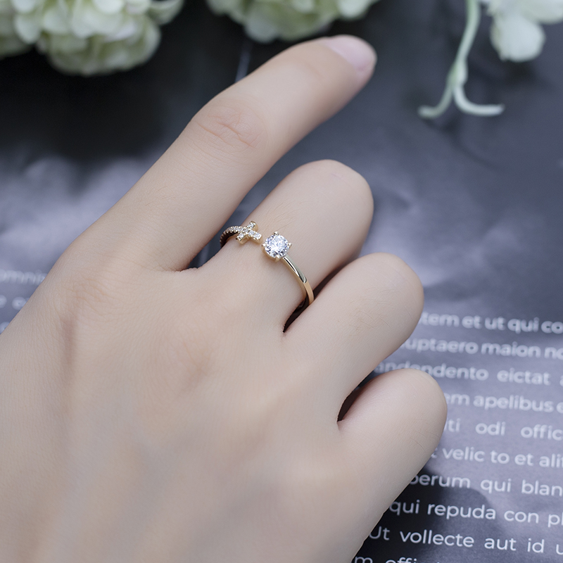 Customized Fashion 18K gold jewelry lab diamond ring manufacturers From China MessiJewelry 11