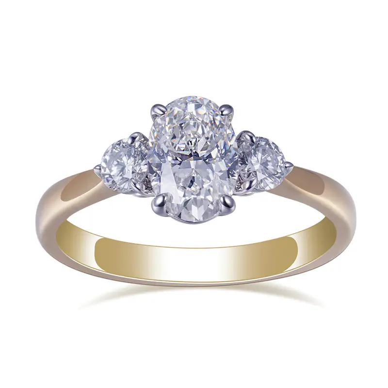 Gioielli Messi - Gioielli Messi MSR -655 18K Gold Gold Gold Engagement Wedding Metal Lab Diamond Ring Diamond Diamond Jewelry 1