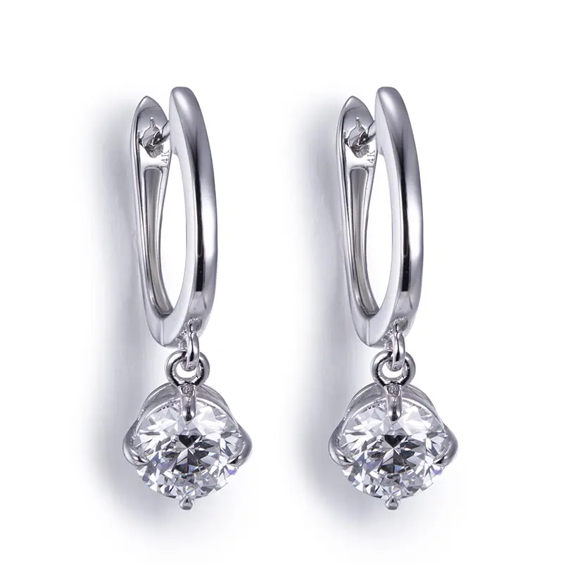 Gioielli Messi - Messi gioielli 1ctx2 taglio rotondo CVD HPHT Lab Crown Diamond Classical 14K Rose Gold Women Orecchini 1