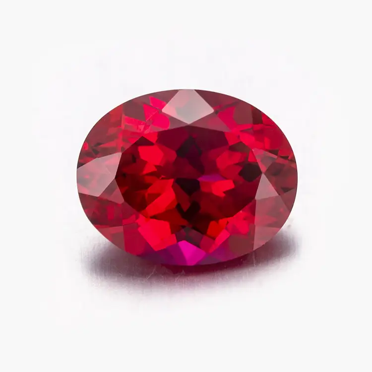 Gioielli Messi - Oval Lab Ruby Corundum Idrotermale Sintetico Ruby Stone Lab Creato Ruby Lab Ruby & Sapphire 1