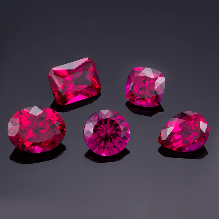 Ювелирные изделия Messi - Овальная лаборатория, выращенная Ruby Corundum, гидротермальная синтетическая лаборатория Ruby Stone создал Ruby Lab Ruby & Sapphire 13