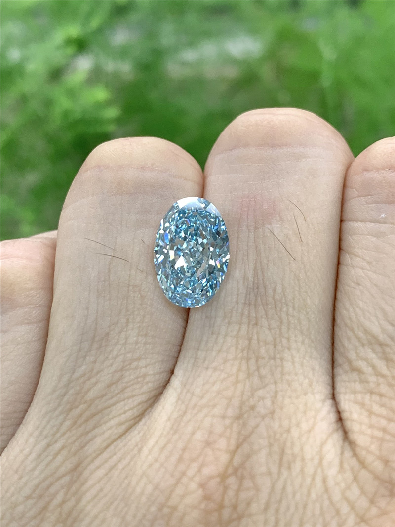 blue oval lab diamond