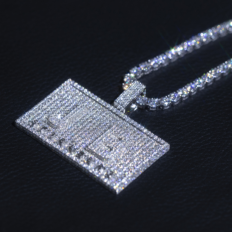 Messi Alahas - Hip hop 925 sterling silver moissanite pendant para sa lalaki Moissante Pendant 12