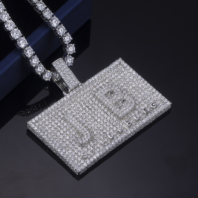 Messi Alahas - Hip hop 925 sterling silver moissanite pendant para sa lalaki Moissante Pendant 9