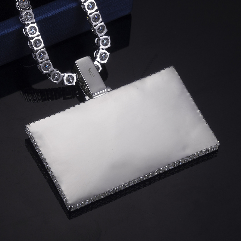 Messi Alahas - Hip hop 925 sterling silver moissanite pendant para sa lalaki Moissante Pendant 10