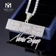 925 Sterling Silver Hip Hop Chain Pendant with Zircon Stones 5