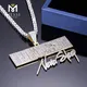 925 Sterling Silver Hip Hop Chain Pendant with Zircon Stones 4