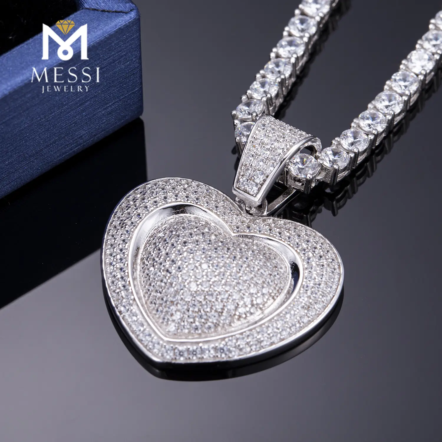 Custom silver hip hop pendants with good price Manufacturer | Messi Jewelry 5