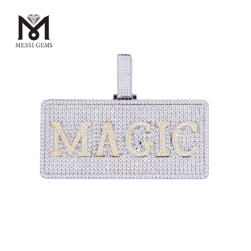 Messi Jewelry - 3D Fully Iced Out moissanite diamonds Hand Setting Custom Pendant Jewelry Moissante Pendant 11