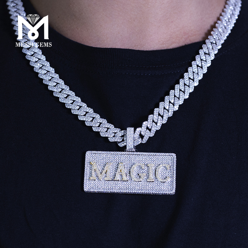 Messi Jewelry - 3D Fully Iced Out moissanite diamonds Hand Setting Custom Pendant Jewelry Moissante Pendant 12