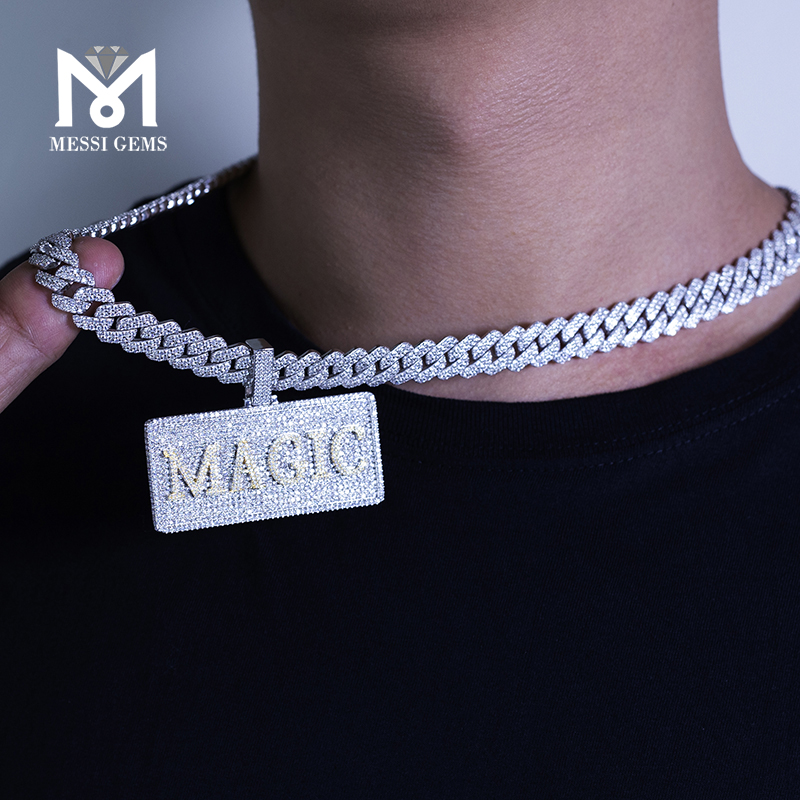 Messi Jewelry - 3D Fully Iced Out moissanite diamonds Hand Setting Custom Pendant Jewelry Moissante Pendant 13