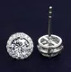 18K White Gold Moissanite Stud Earrings - Customizable Girls Jewelry 3