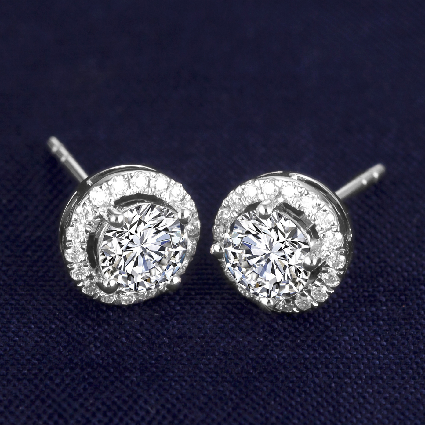Messi Jewelry - Messi Jewelry MS-284 girls jewelry engagement gift 18k 14k white gold moissanite stud earrings Earrings 7