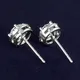 18K White Gold Moissanite Stud Earrings - Customizable Girls Jewelry 4