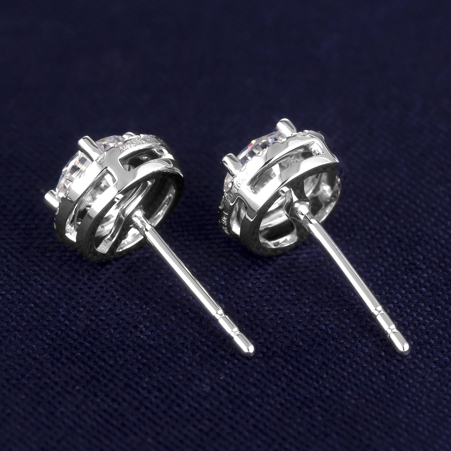 Messi Jewelry - Messi Jewelry MS-284 girls jewelry engagement gift 18k 14k white gold moissanite stud earrings Earrings 9