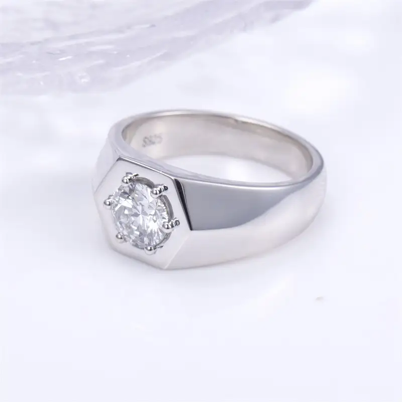 MSR-1441 Personalizzazione 14K 1CT D VVS2 Diamante coltivata da laboratorio con anello di gioielli con certificato IGI 1