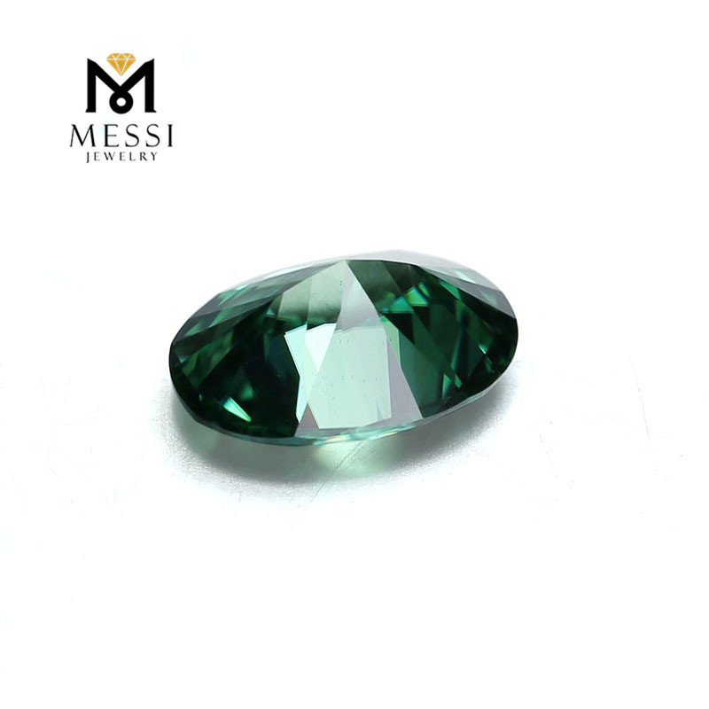 Messi Alahas - Messi Alahas loose moissanite stone oval cut 7x10mm green moissanite diamante Oval 10