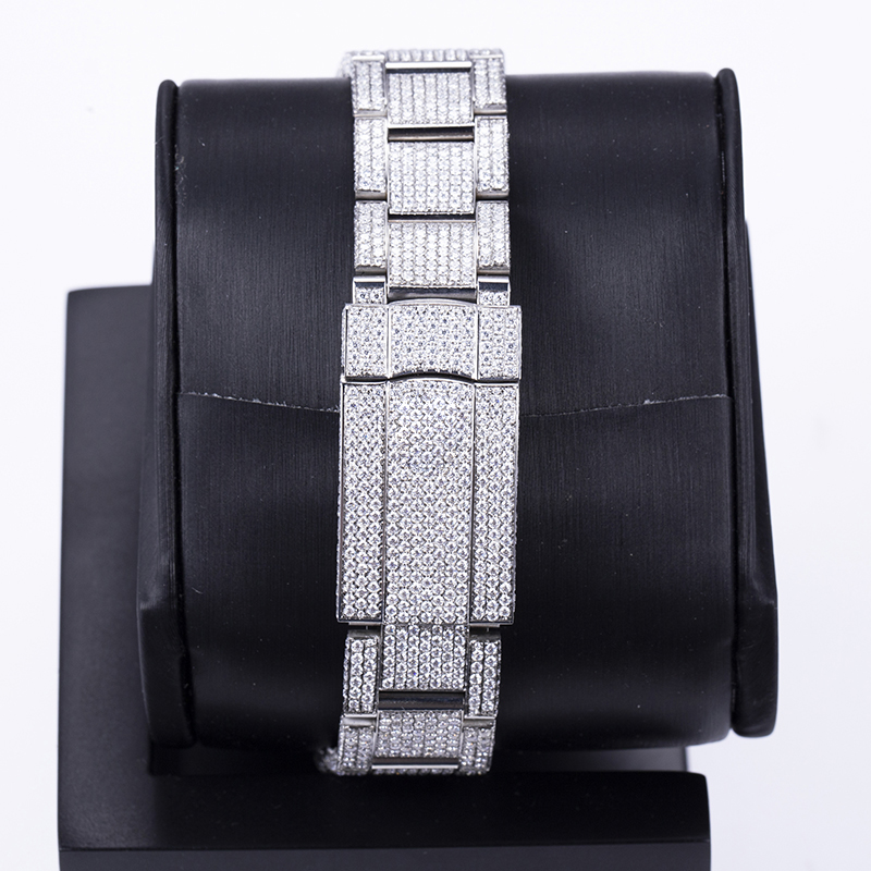 Messi Alahas - Business Hip Hop Moissanite Diamond Watch Ipasibo ang Moissanite nga Relo 13