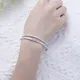 18k White Gold Half Eternity Lab Diamond Bracelet 7