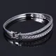 18k White Gold Half Eternity Lab Diamond Bracelet 6