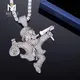 Messi Jewelry Hip Hop Moneybag Pendant 925 Silver Necklace 3