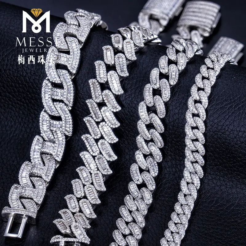 Custom 925 Sterling Silver Cuban Link Necklace by Messi Jewelry 2