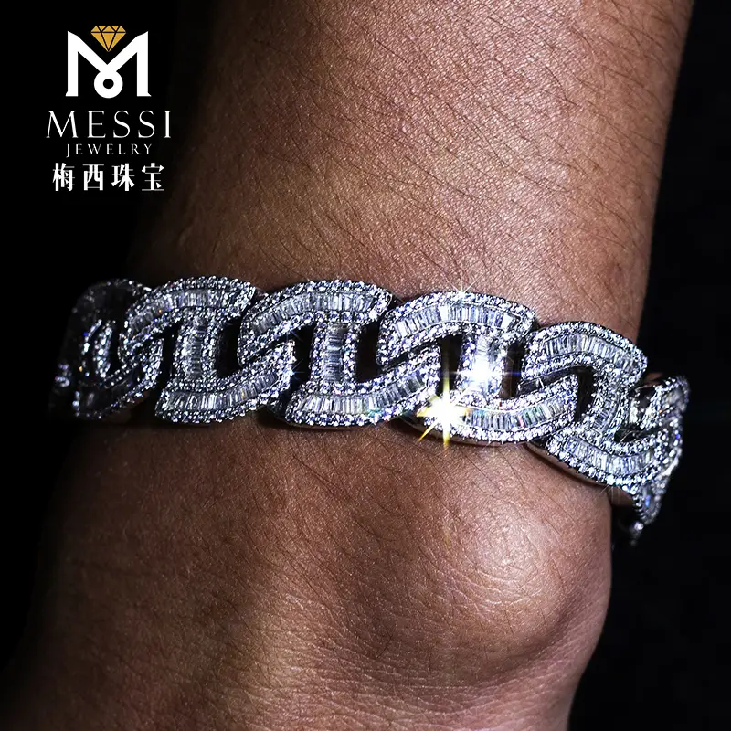 Custom 925 Sterling Silver Cuban Link Necklace by Messi Jewelry 7