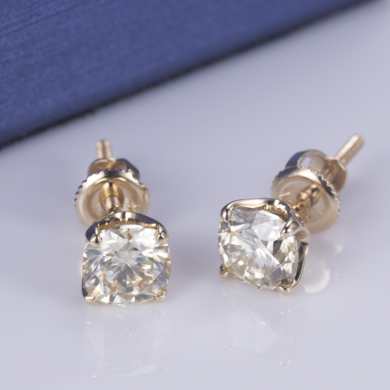 Messi Jewelry - Messi Jewelry MSE-509 China Manufacturer Jewelry Woman Gift 14k White Gold Yellow Moissanite Earrings Earrings 9