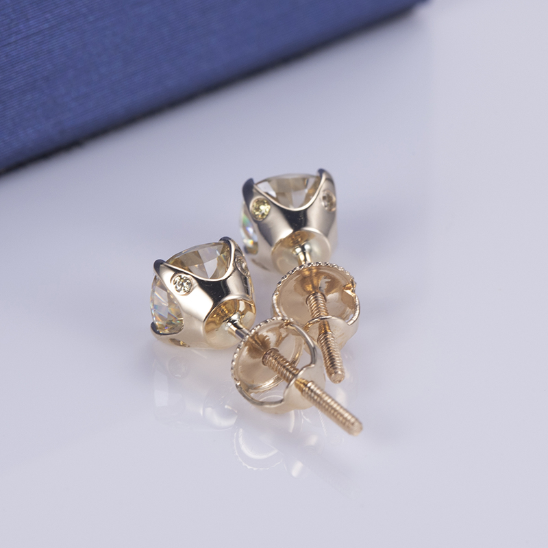Messi Jewelry - Messi Jewelry MSE-509 China Manufacturer Jewelry Woman Gift 14k White Gold Yellow Moissanite Earrings Earrings 13
