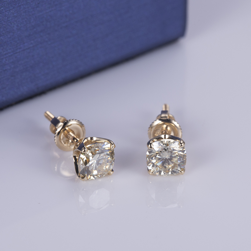 Messi Jewelry - Messi Jewelry MSE-509 China Manufacturer Jewelry Woman Gift 14k White Gold Yellow Moissanite Earrings Earrings 11