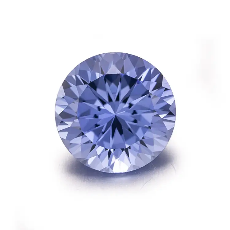 Gioielli Messi - Round Lab Grown Blue Sapphire Hydrothermal Blue Sapphire Stone Lab Creato Blue Sapphire Lab Ruby & Sapphire 1