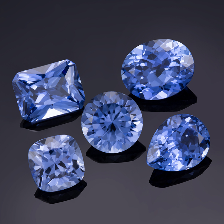 Messi Jewelry - Round Lab Grown Blue Sapphire Hydrothermal Blue Sapphire Stone Lab Created Blue Sapphire Lab Ruby & Sapphire 11