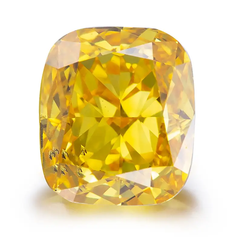 Gioielli Messi - Lab creato Diamond Fancy Vivid Giallo Cuscino Custa HPHT CVD Lab Giallo Diamond Giallo Diamond Giallo 1