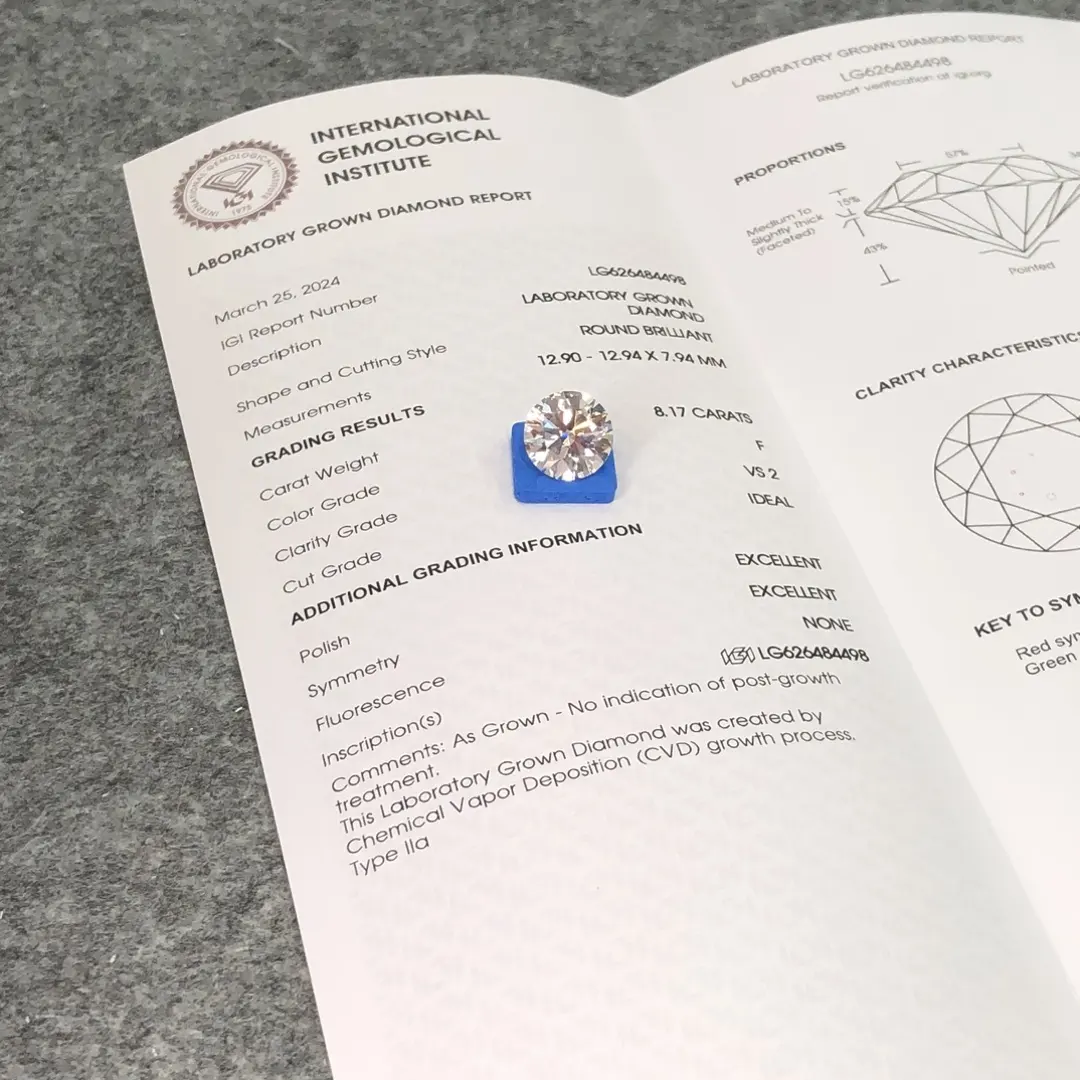 5 Carat Lab Grown Diamonds - Custom Sizes & Shapes Available 3