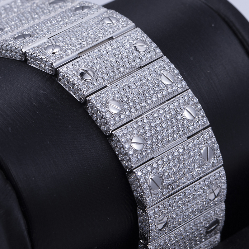 Messi Alahas - Custom Iced Out Hip Hop Moissanite Diamond Watch Moissanite Watch 15