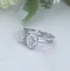 Messi Jewelry MSR-682 14K White Gold Moissanite Ring - Rose Gold 5