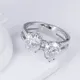 Messi Jewelry MSR-682 14K White Gold Moissanite Ring - Rose Gold 4