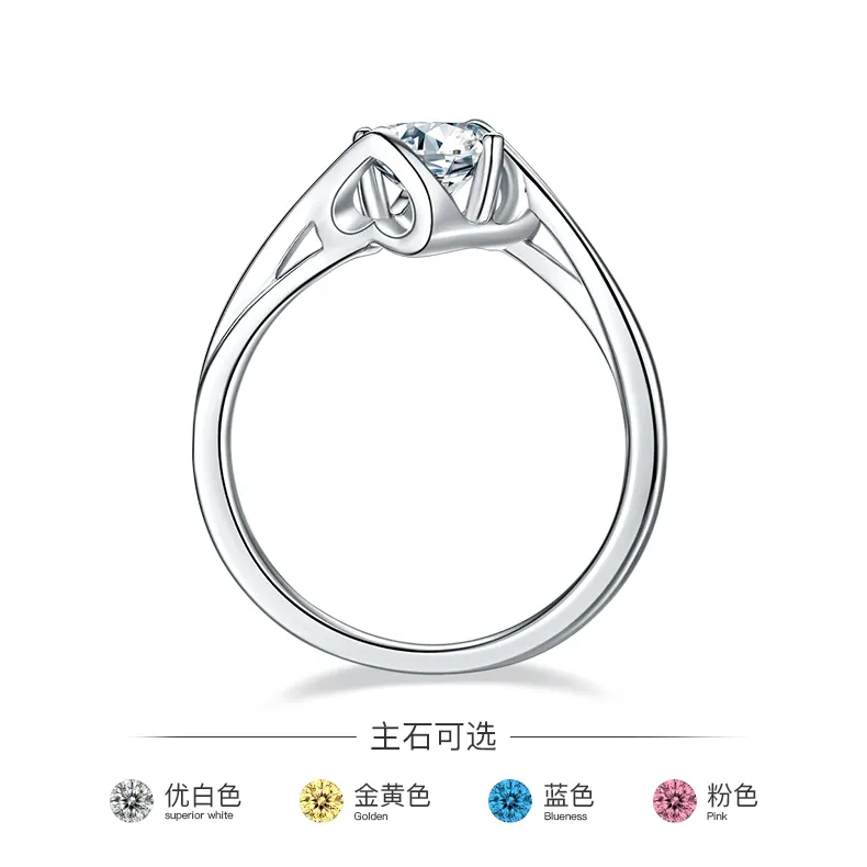 Fine Quality 925 sterling silver moissanite rings factory price | Messi Jewelry 3